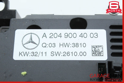 12-14 Mercedes W204 C250 C300 AC A/C Heater Climate Control Switch Assembly OEM