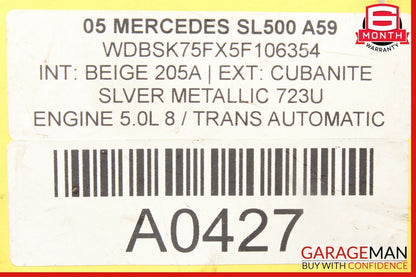 03-08 Mercedes R230 SL500 Front Left Bumper Support Reinforcement Bracket OEM