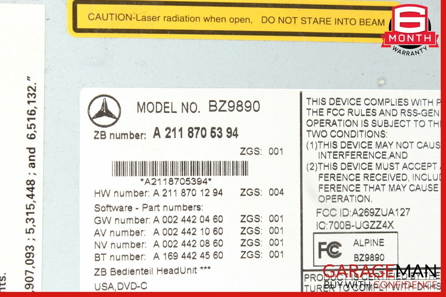 09-11 Mercedes W211 E350 E500 CLS550 Command Head Unit Navigation Radio CD OEM