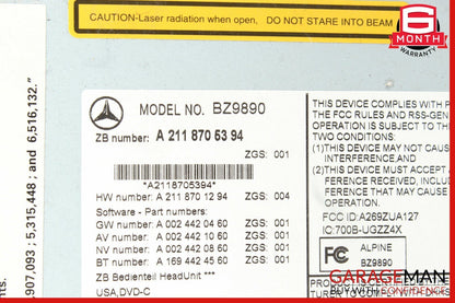 09-11 Mercedes W211 E350 E500 CLS550 Command Head Unit Navigation Radio CD OEM
