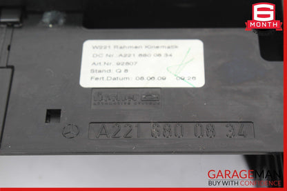 07-13 Mercedes W221 S400 Dashboard Center Console CD Player Cover Trim Panel OEM