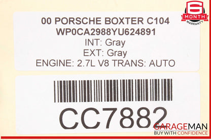 97-04 Porsche 986 Boxster Rear Bumper Reinforcement Impact Crash Bar Rebar OEM