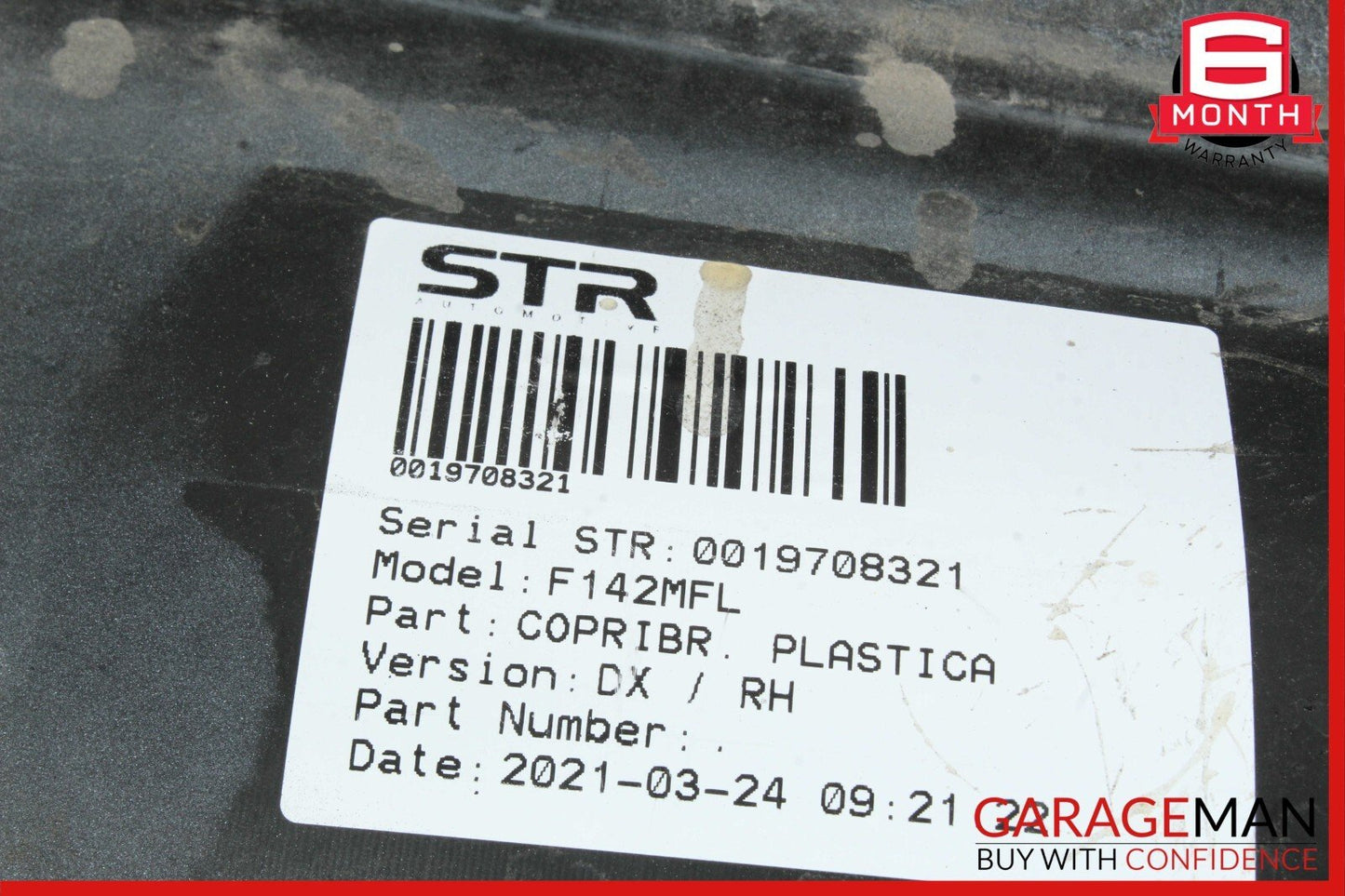 20-22 Ferrari F8 Right Side Rocker Skirt Moulding Trim Panel Cover White OEM