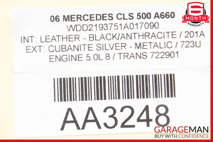 06-11 Mercedes W219 CLS500 Front Right Side Interior Door Panel Anthracite