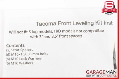 05-23 Toyota Tacoma Rear Leveling Kit Assembly Blocks U Bolts Nuts Washer M10