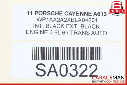 11-17 Porsche Cayenne 958 Front Subframe Sub Frame Crossmember Cradle Support