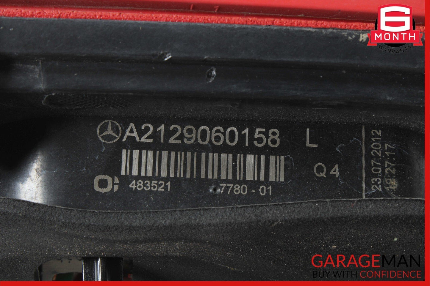 10-13 Mercedes W212 E350 E400 Rear Left Side Inner Tail Light Taillight Lamp