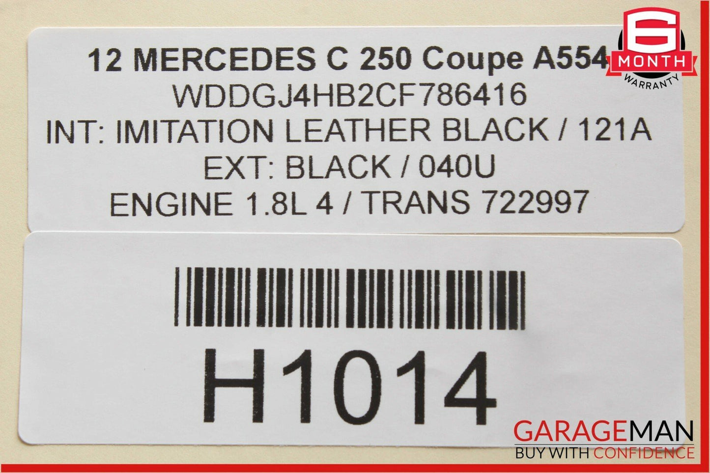 08-15 Mercedes W204 C250 Rear Right / Left Side Suspension Upper Control Arm