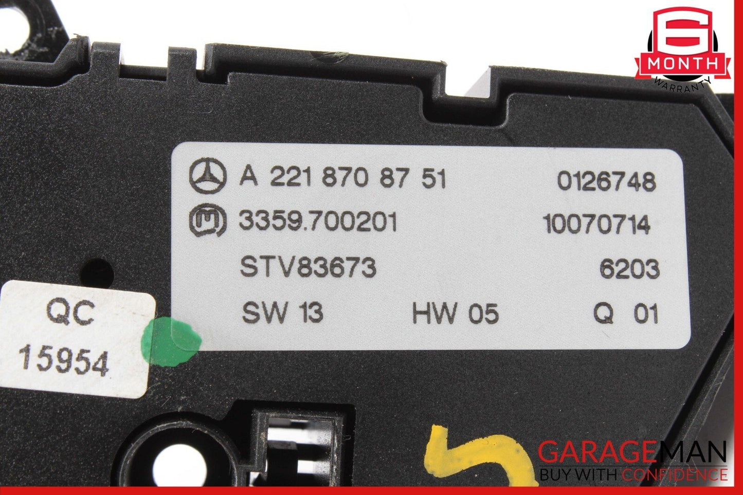 07-13 Mercedes W221 S550 S450 Rear Right Side Seat Control Memory Switch OEM