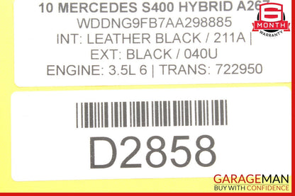 07-13 Mercedes W221 S400 Rear Right Side Exterior Door Handle Keyless Go OEM