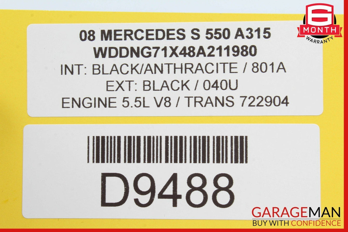 07-09 Mercedes W221 S550 CL500 Dynamic Seat Pressure Vacuum Tank Reservoir OEM