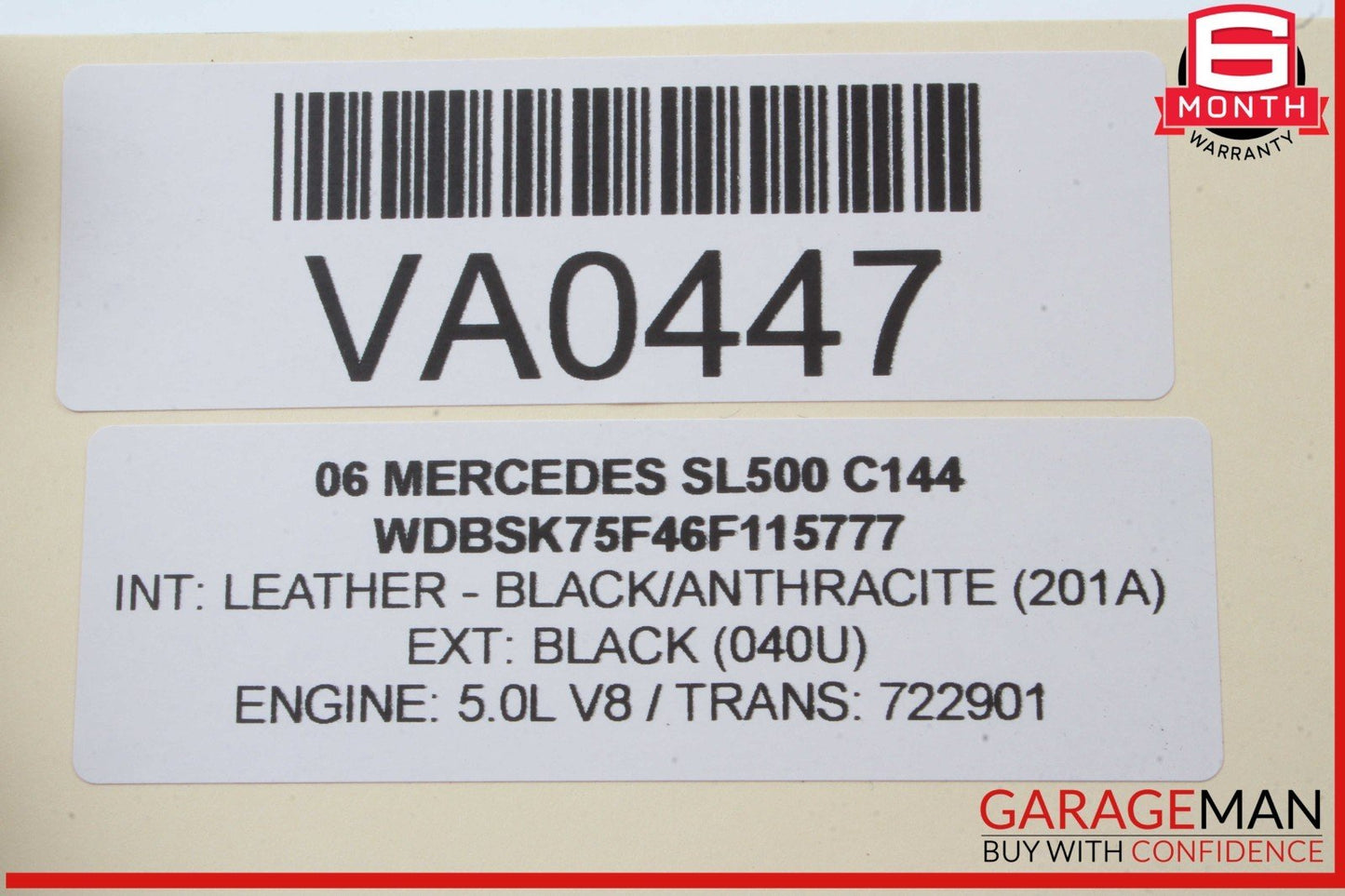 03-12 Mercedes R230 SL500 Front Left Driver Side Door Control Module Unit OEM