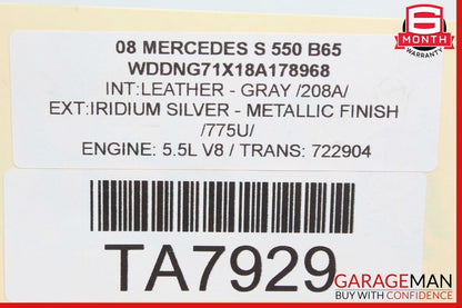 07-14 Mercedes W221 S550 CL550 Front Right Side Upper Transverse Control Arm OEM