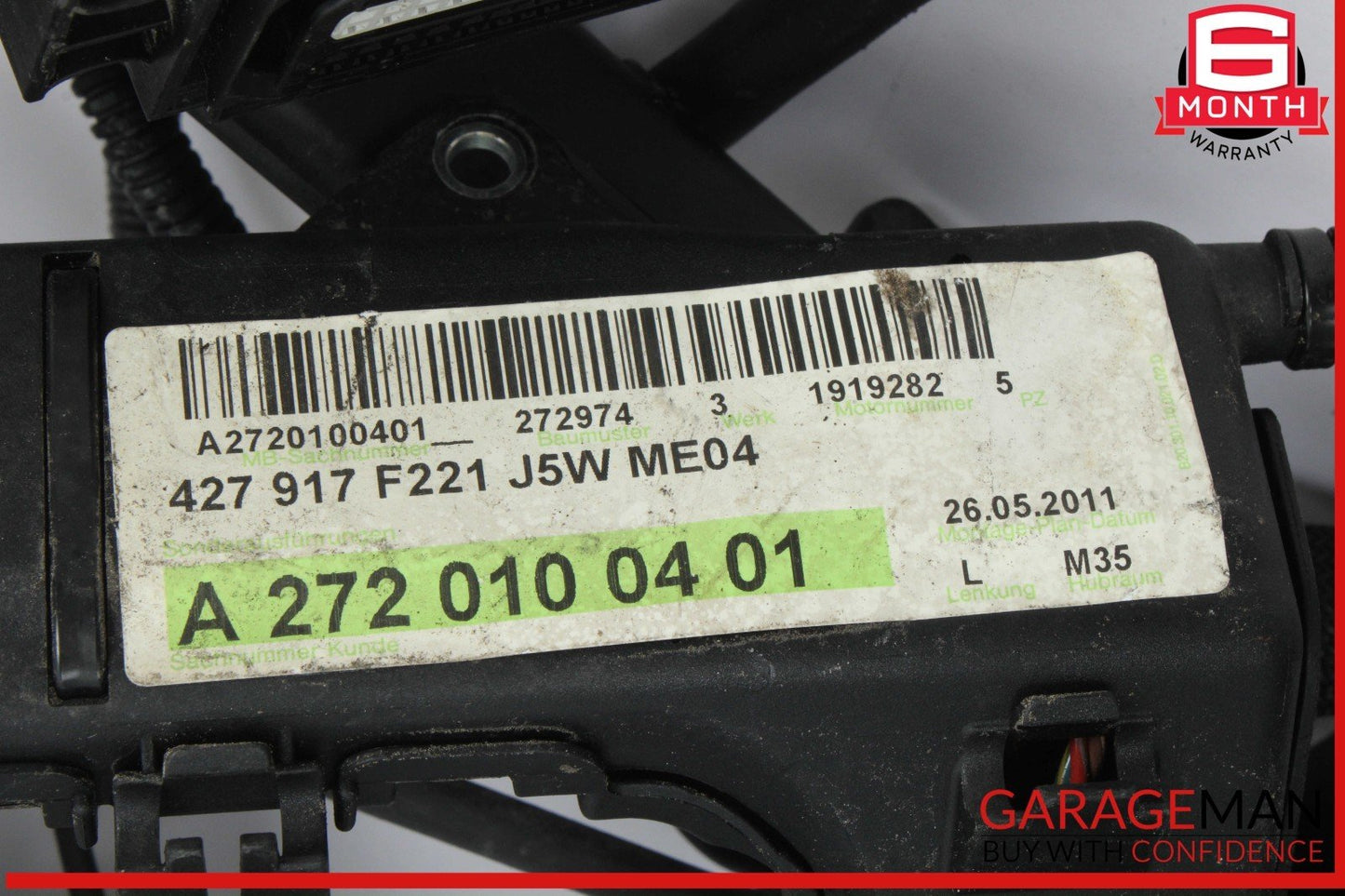 10-13 Mercedes W221 S400 Hybrid Engine Motor Wiring Harness 2721590125 OEM