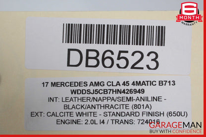 14-19 Mercedes W117 CLA45 AMG Front Right Side Top Upper Seat Cushion Cover OEM