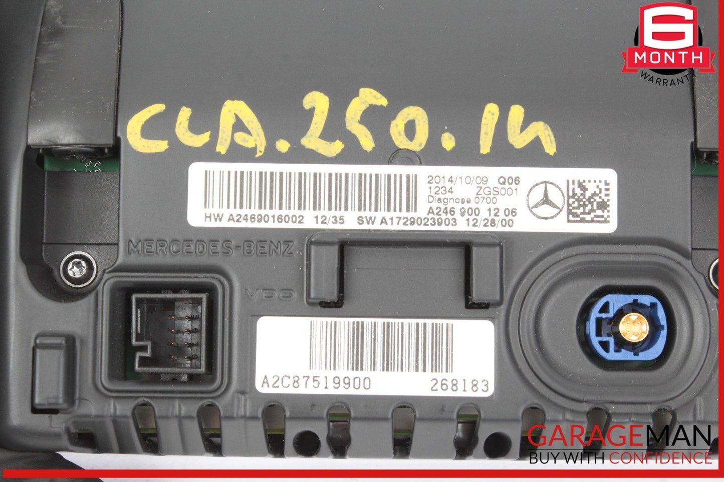 14-16 Mercedes W117 CLA250 CLA45 AMG Navigation Information Display Screen OEM