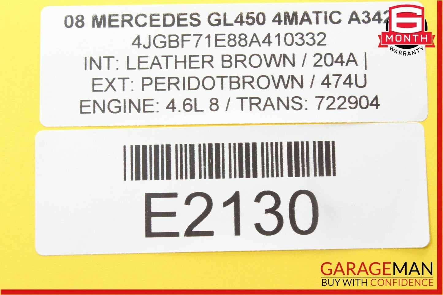 06-12 Mercedes X164 GL450 GL550 ML550 Hazard Control Switch Panel 1648709210 OEM