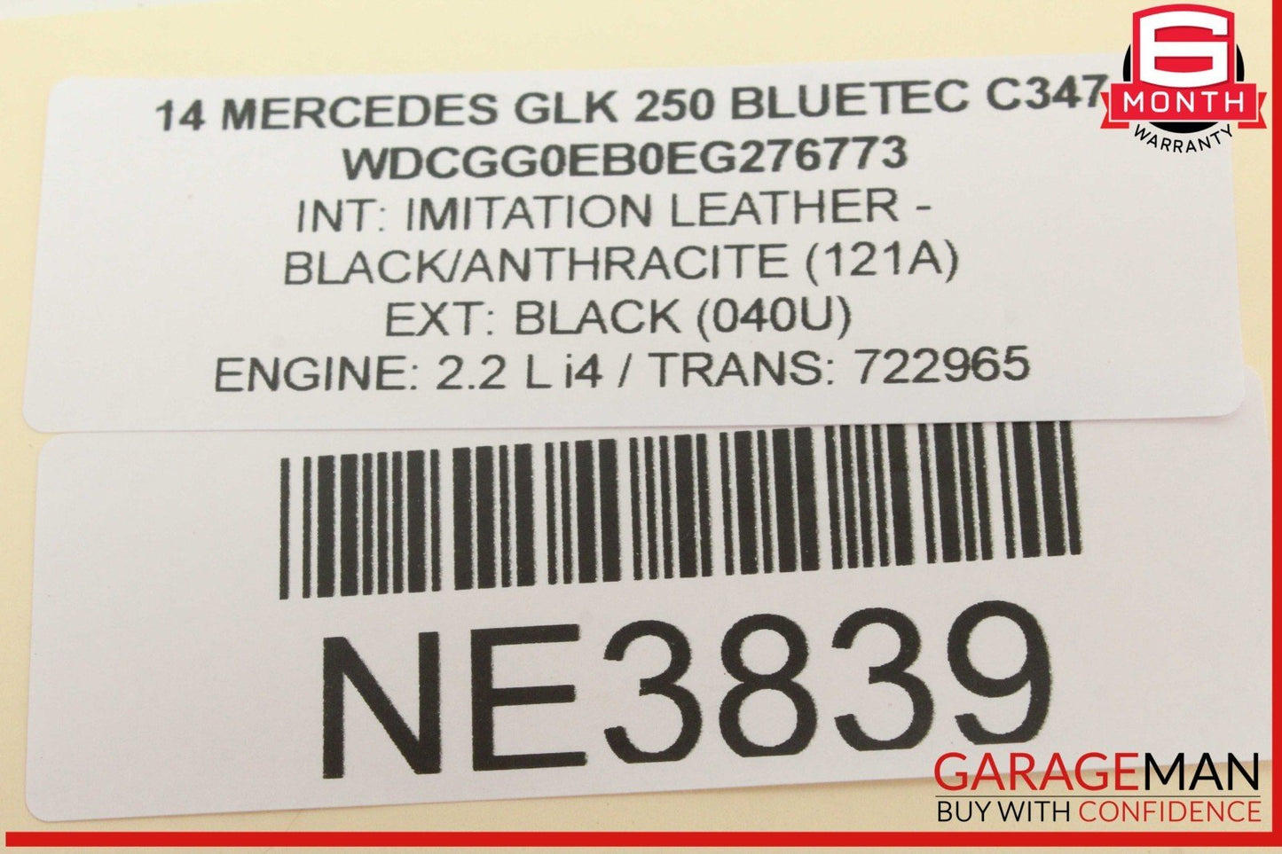 13-15 Mercedes X204 GLK250 Bluetec Front Left Side Dash AC A/C Air Vent OEM