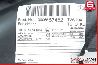 08-14 Mercedes W204 C250 Sedan Rear Left Side Interior Door Panel Cover Gray OEM