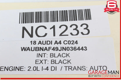 17-19 Audi A4 Front Left & Front Right Side Head Rest Headrest Black OEM