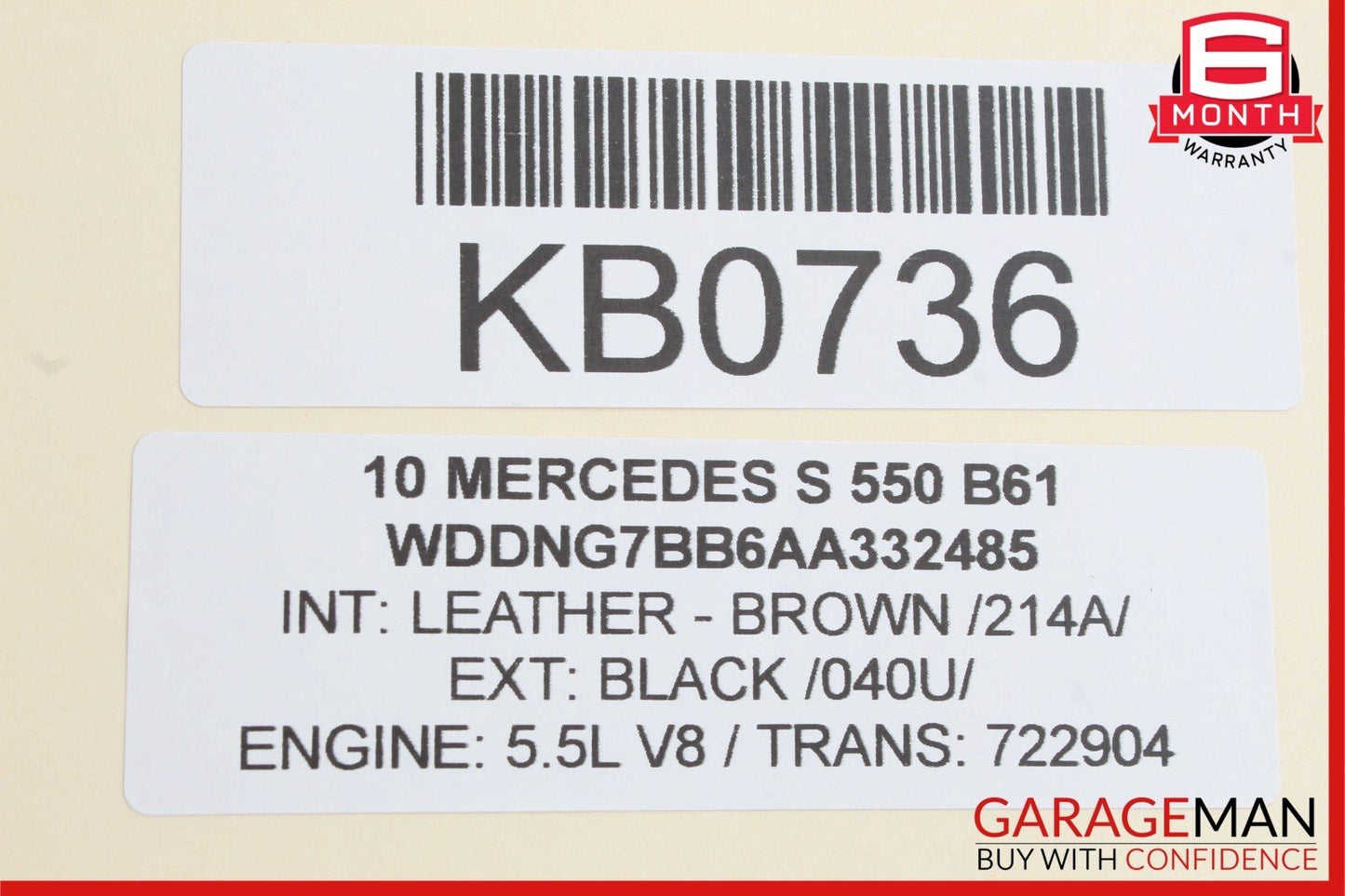 07-13 Mercedes W221 S550 CL550 Rear Trunk Lid Latch Lock Actuator 2217500085 OEM