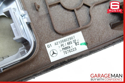10-13 Mercedes W212 E350 E400 E550 Center Console Switch Trim Cover Bezel Wood