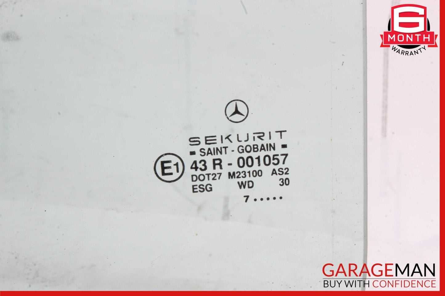 94-00 Mercedes W202 C230 Rear Left Driver Side Door Window Glass OEM