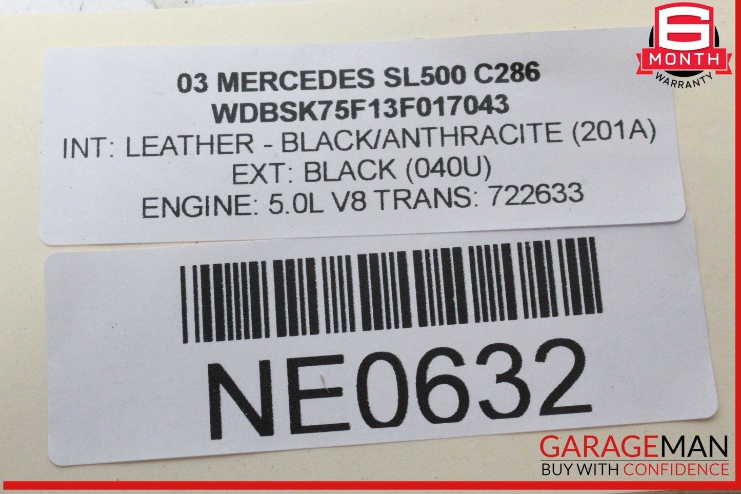 00-12 Mercedes R230 SL500 C230 S430 E320 Anti Theft Alarm Module 2118209126 OEM