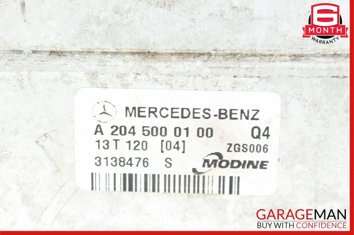 12-15 Mercedes R172 C250 SLK250 1.8l Inter Intercooler Air Cooler Radiator