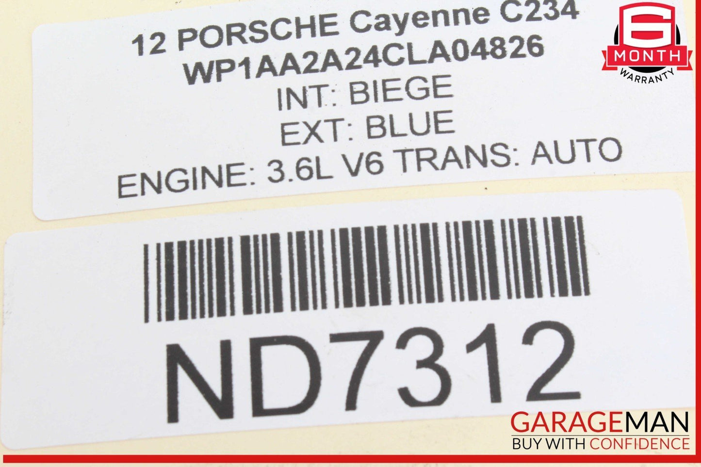 11-18 Porsche Cayenne 958 Rear Right or Left Side Axle CV Shaft 7P0501201D OEM