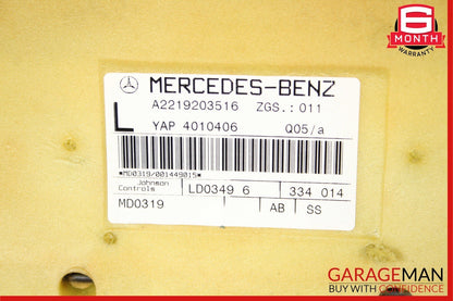 07-09 Mercedes W221 S550 Rear Left Side Top Upper Seat Cushion Cover Brown