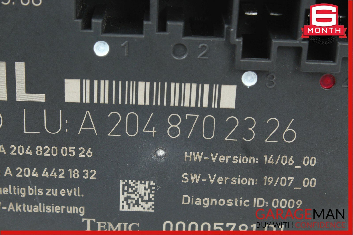 08-14 Mercedes W204 C300 Rear Left Driver Side Door Controller Module Unit OEM