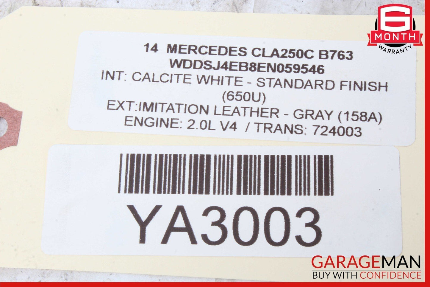 14-19 Mercedes W117 CLA250 Rear Right Side Door Window Regulator Motor Unit OEM