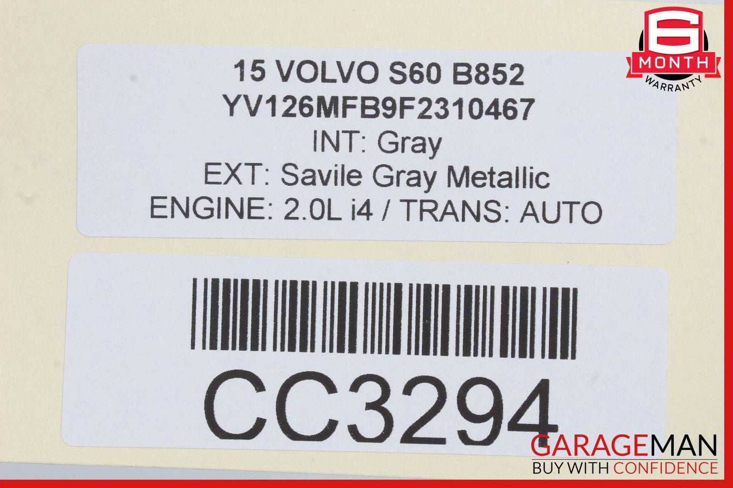 11-18 Volvo S60 Front Right Passenger Side Interior Door Panel OEM