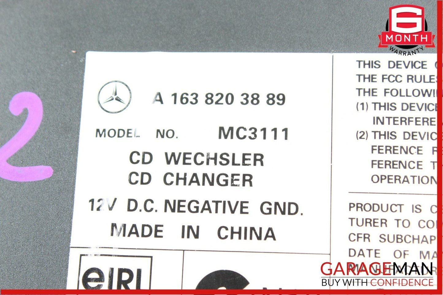 98-05 Mercedes W163 ML320 ML500 6 Disc CD Changer Player w/ Magazine MC3111 OEM