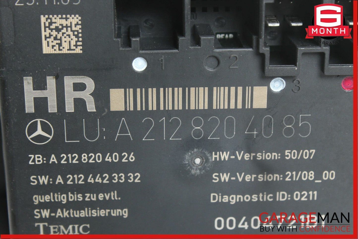 08-15 Mercedes W204 C300 C350 Sedan Rear Right Side Door Control Module OEM