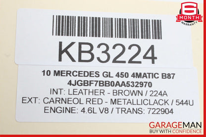 06-12 Mercedes X164 GL450 R550 R350 ML550 Rear Windshield Glass Wiper Motor