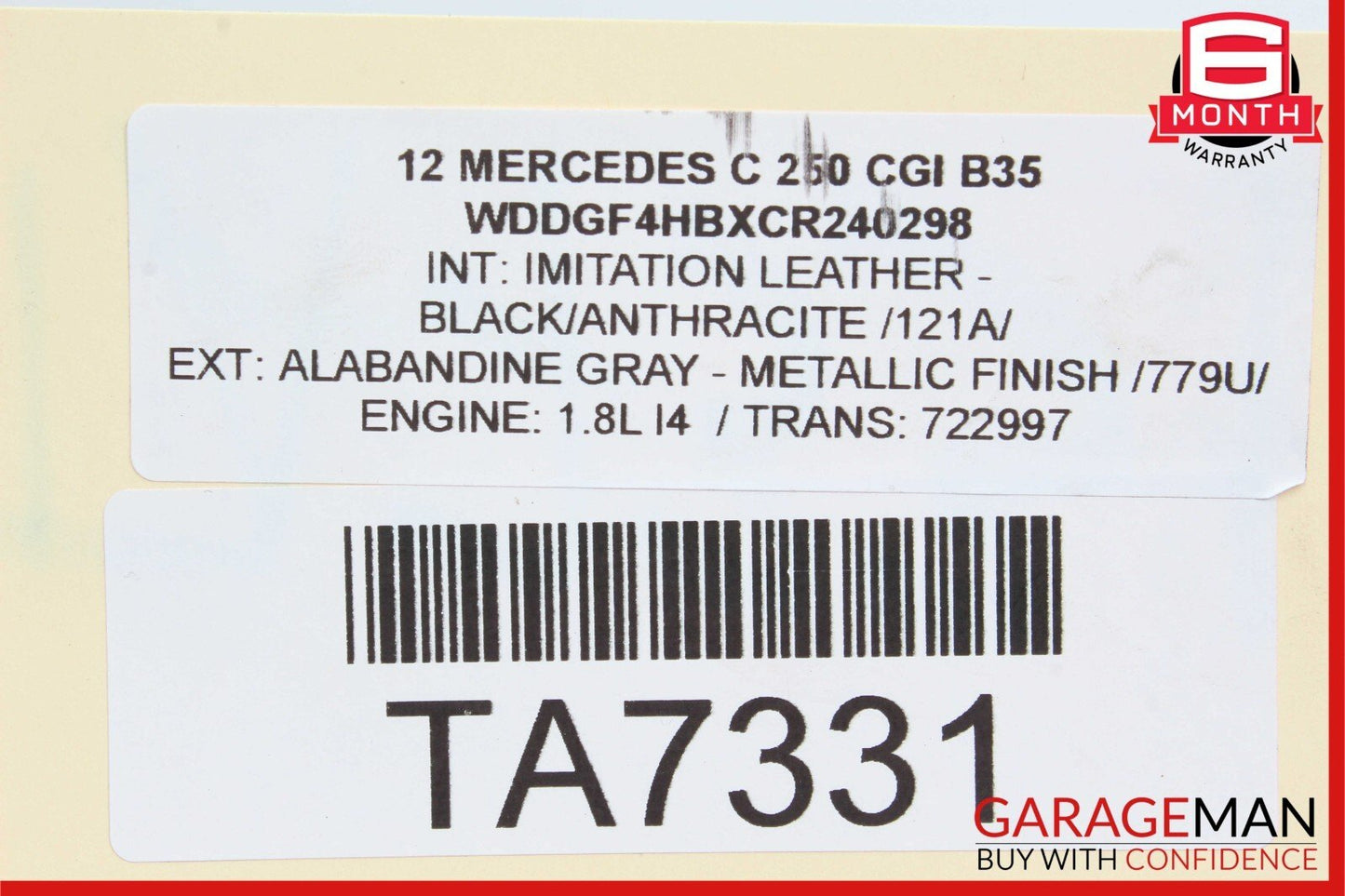 08-14 Mercedes W204 C300 Rear Left & Right Shock Absorber Coil Spring Set OEM