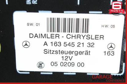 98-05 Mercedes W163 ML430 ML500 Front Left or Right Side Seat Control Module OEM