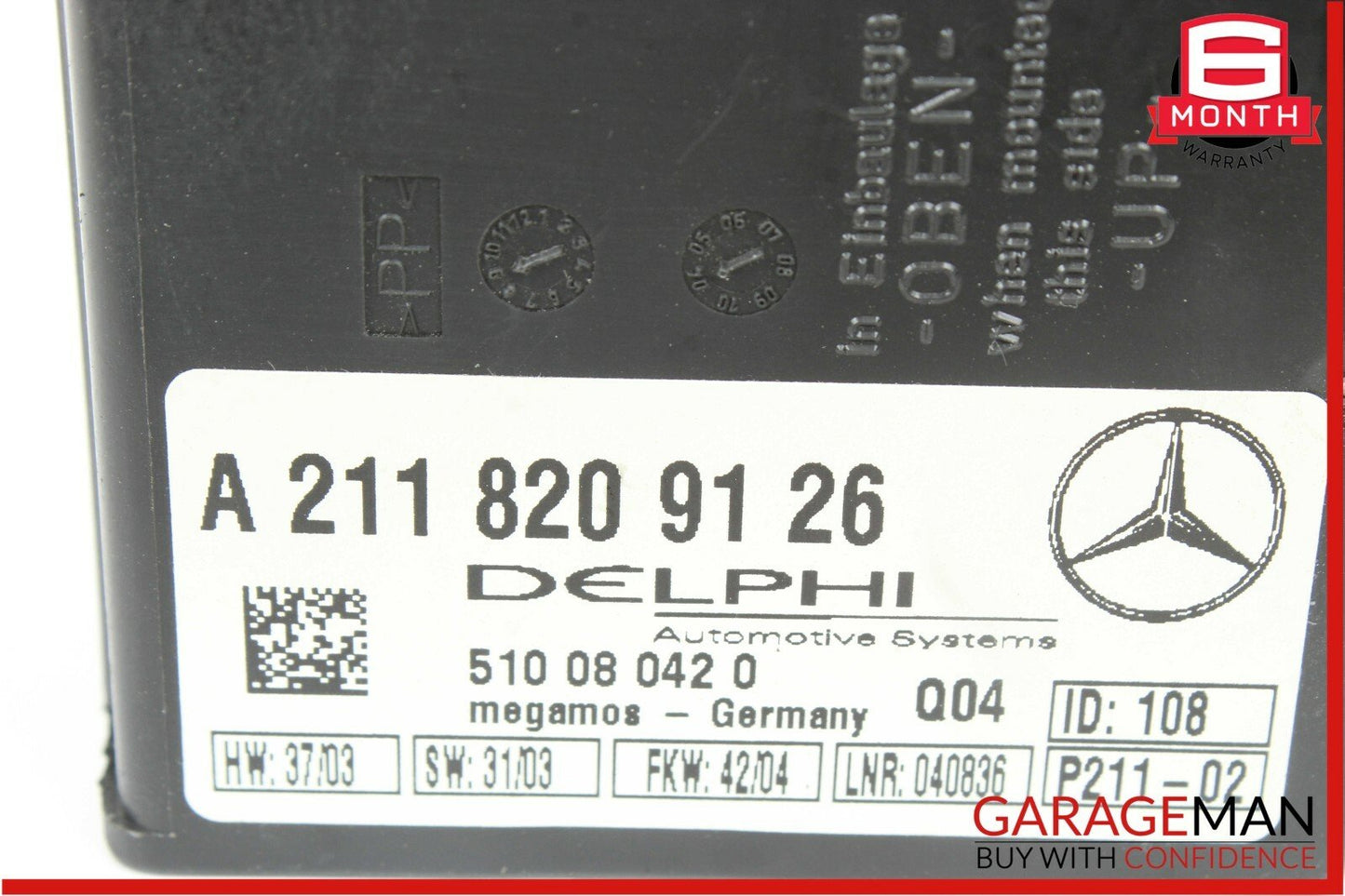 00-08 Mercedes SLK350 S600 SL500 CL500 Anti Theft Alarm Sensor Control Module