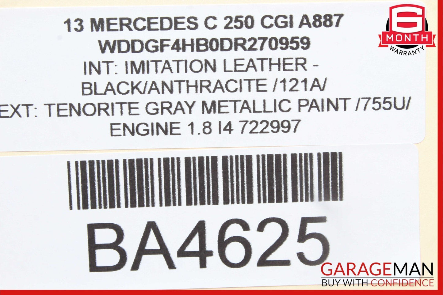 08-14 Mercedes W204 C250 Front Right Door Lock Latch Actuator 2047231008 OEM