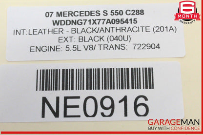 07-14 Mercedes W221 S550 S400 CL63 AMG Rear Right Door Lock Latch Actuator OEM