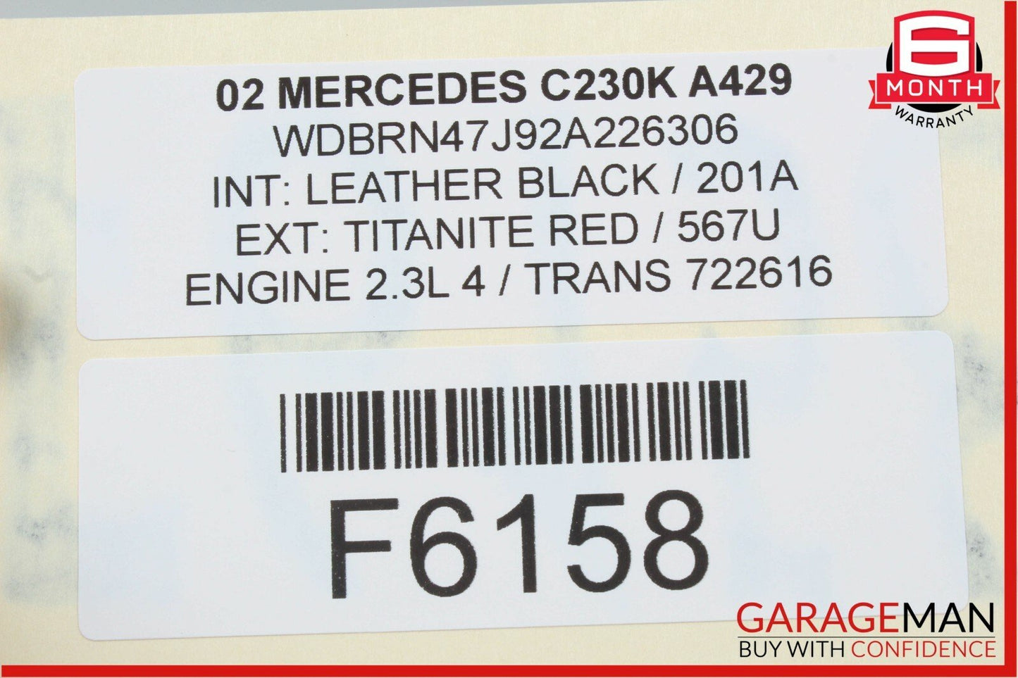 02-05 Mercedes W203 C230 Coupe Left Side Rocker Skirt Molding Panel Titanite Red