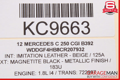08-18 Mercedes W204 C250 C300 CLS550 Rear Left Side Door Control Module OEM