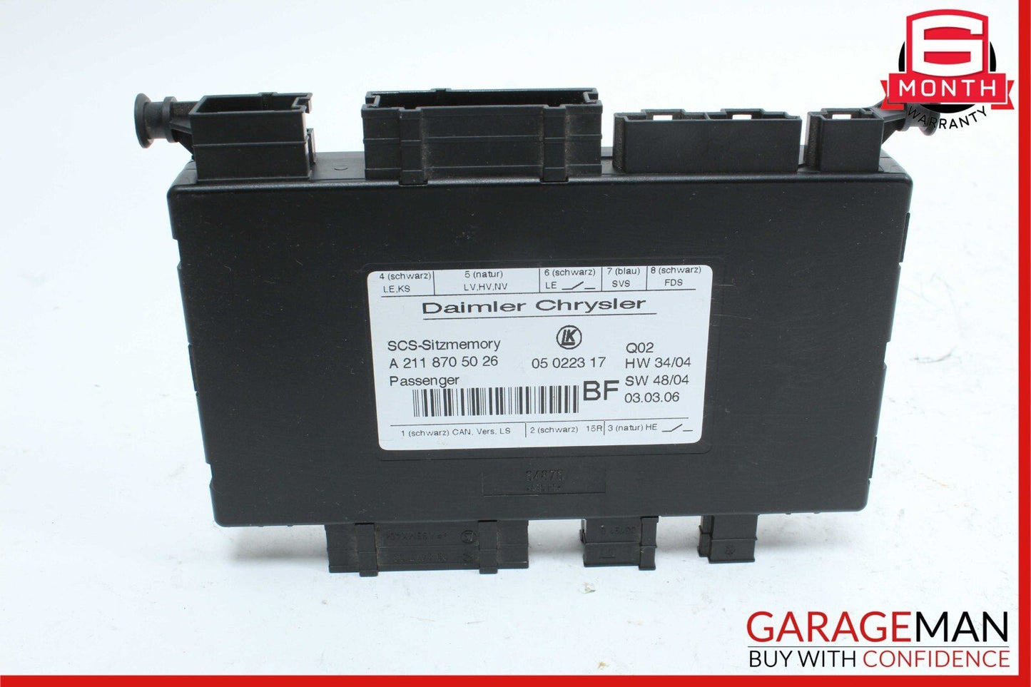 03-12 Mercedes X164 GL450 4MATIC Under Seat Control Module Front Right Side OEM