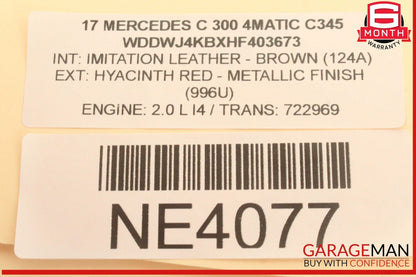 15-18 Mercedes W205 C300 4MATIC Front Drive Shaft Propeller 2044100000 OEM