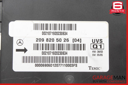 03-09 Mercedes W209 CLK350 CLK550 Convertible Roof Control Module Unit