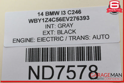 14-21 BMW i3 I01 Hybrid Front Right Passenger Side Seatbelt Seat Belt Black OEM