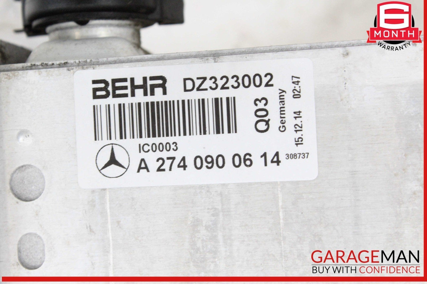 15-20 Mercedes W205 C300 GLC300 2.0L Engine Mounted Intercooler 2740900614 OEM
