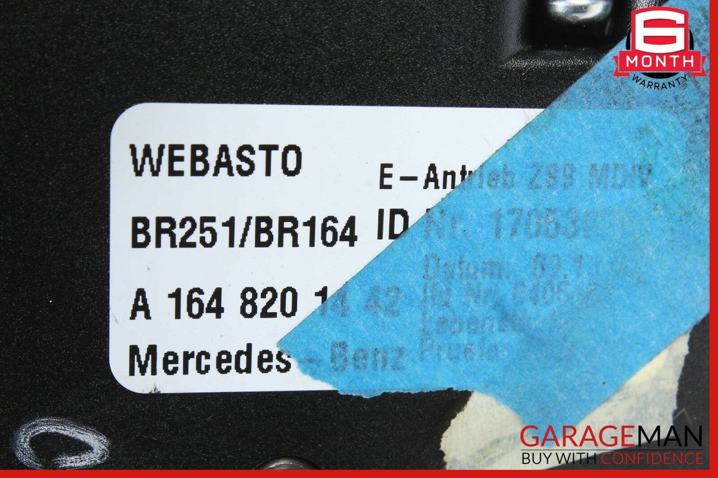 06-13 Mercedes W251 R350 ML350 GL450 Panoramic Sunroof Sun Roof Motor Unit